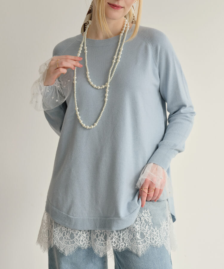 【MIA/ミア】レイヤードレーススカート