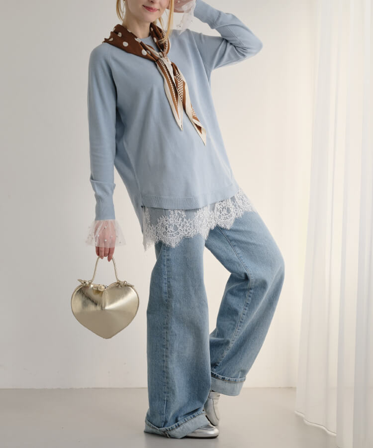 【MIA/ミア】レイヤードレーススカート