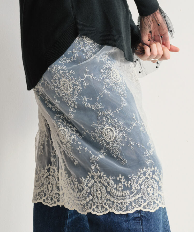 【MIA/ミア】レイヤードレーススカート