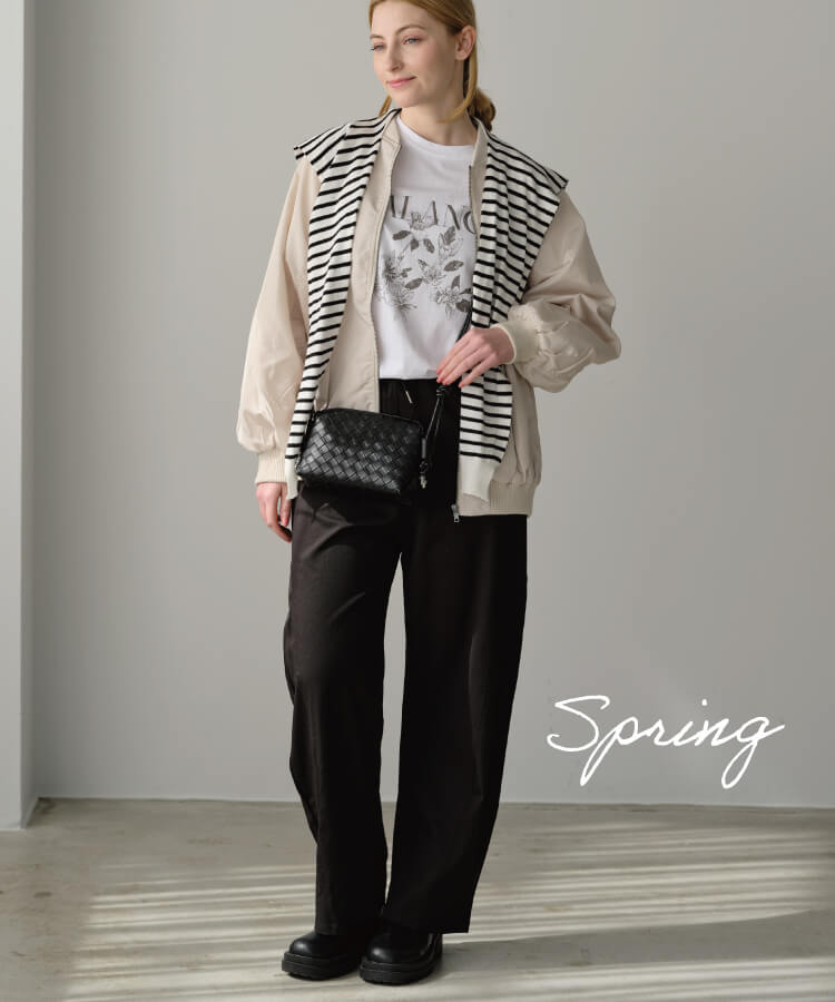 カーブシルエットパンツ