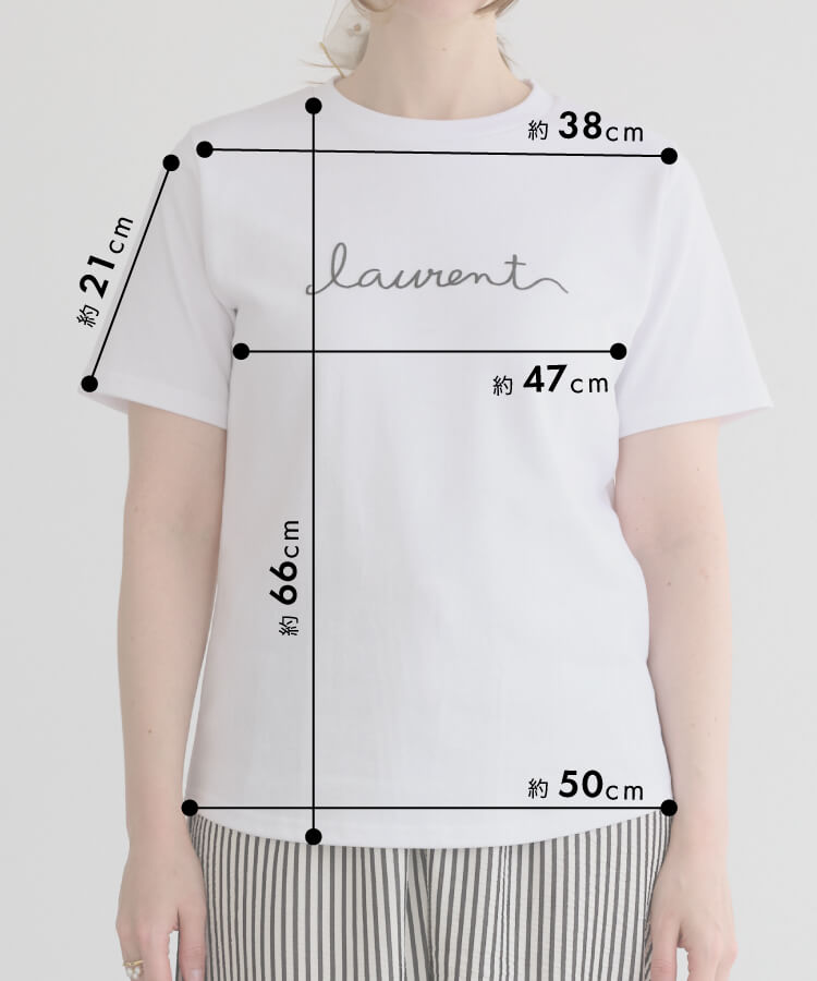 【MIA/ミア】裾レース付きシンプルロゴTシャツ