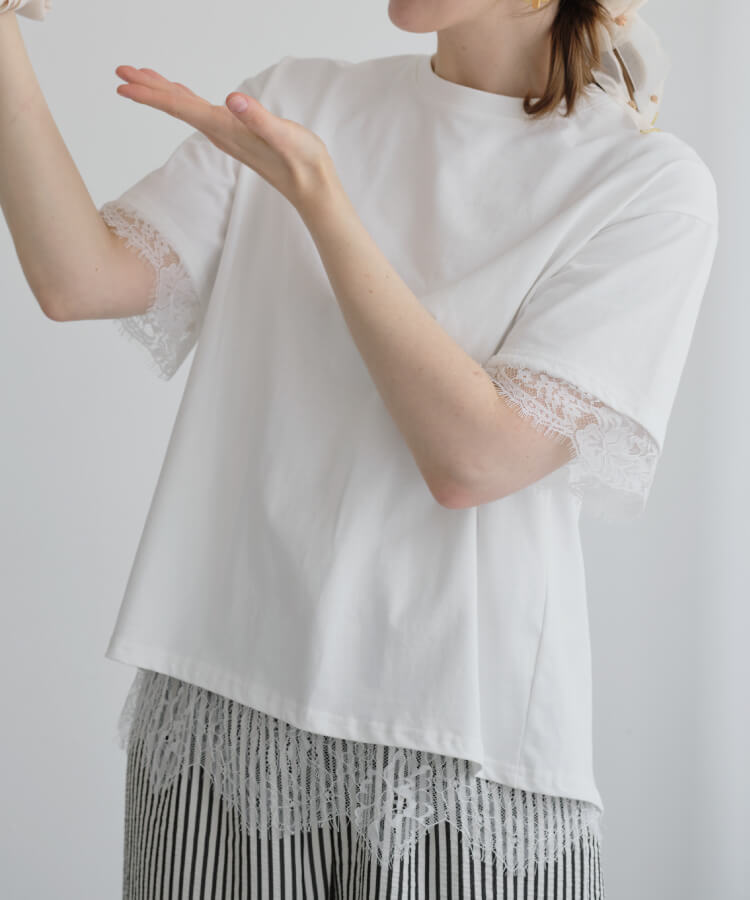 【MIA/ミア】バックレースデザインプルオーバー