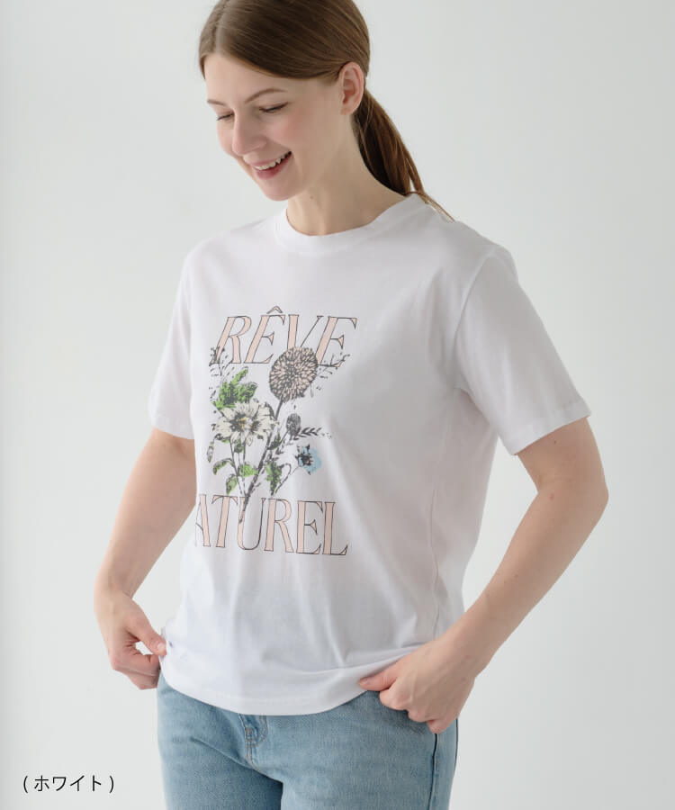 【30%OFF】【MIA/ミア】ブーケプリントTシャツ