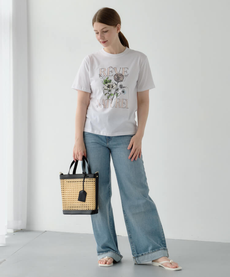 【30%OFF】【MIA/ミア】ブーケプリントTシャツ