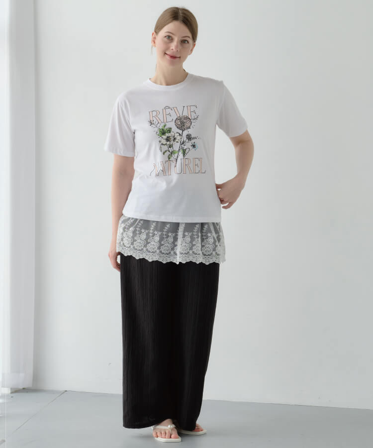 【30%OFF】【MIA/ミア】ブーケプリントTシャツ