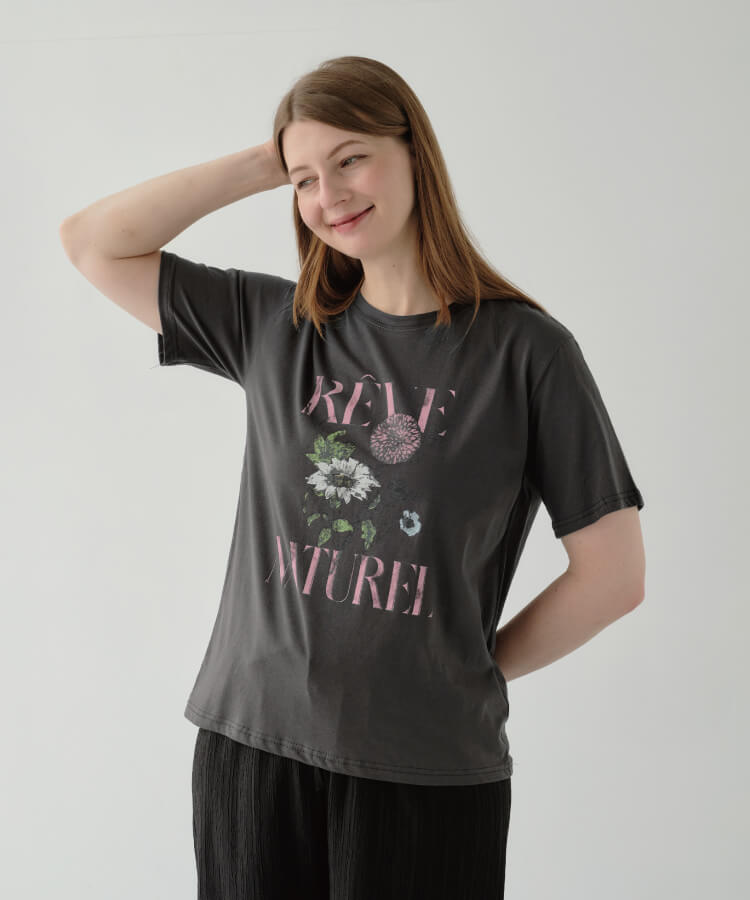 【30%OFF】【MIA/ミア】ブーケプリントTシャツ