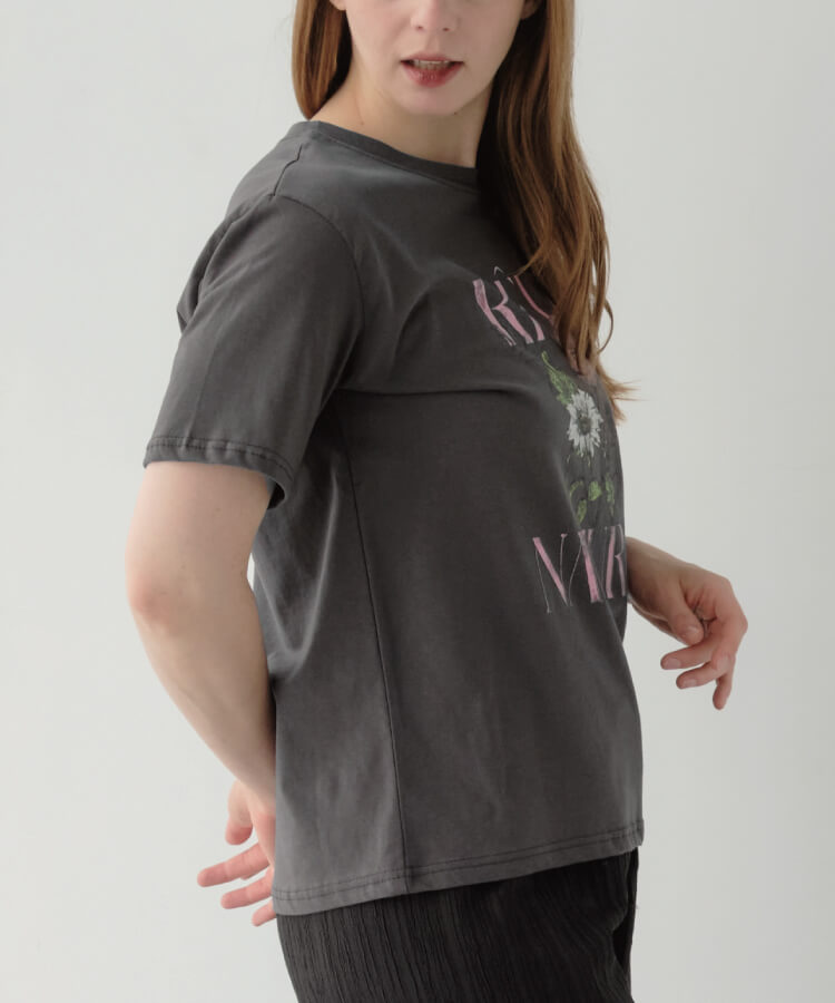 【30%OFF】【MIA/ミア】ブーケプリントTシャツ
