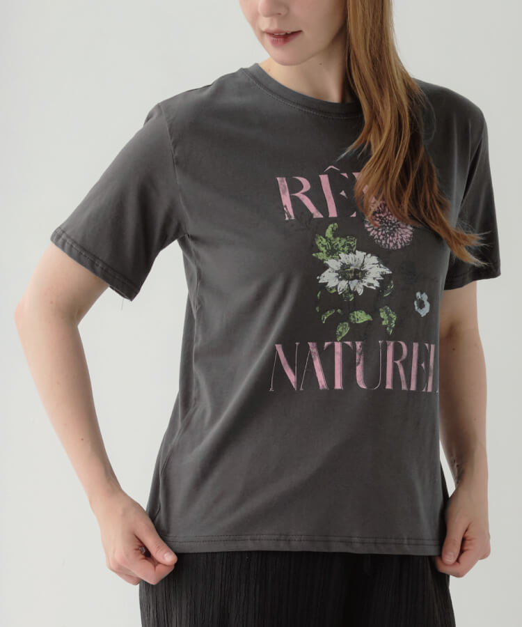 【30%OFF】【MIA/ミア】ブーケプリントTシャツ
