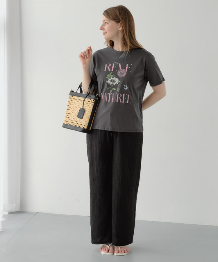 【30%OFF】【MIA/ミア】ブーケプリントTシャツ
