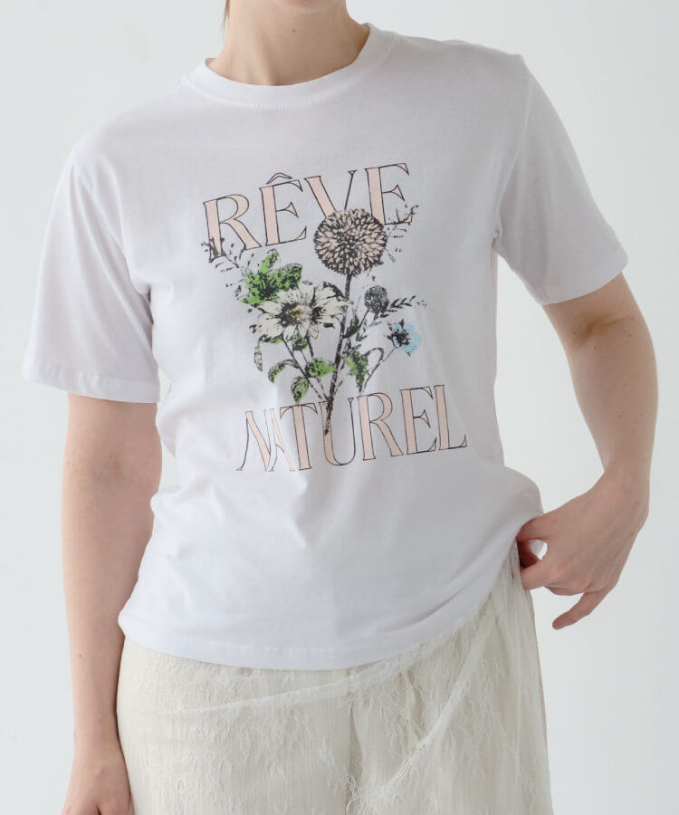 【30%OFF】【MIA/ミア】ブーケプリントTシャツ