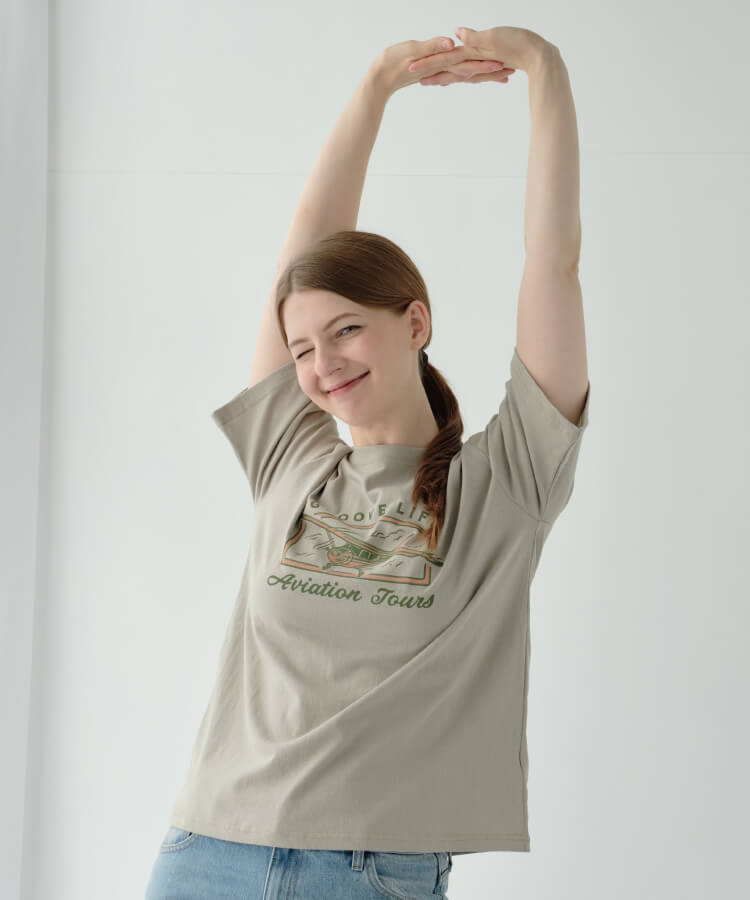 【30%OFF】【MIA/ミア】ヴィンテージ風プリントTシャツ