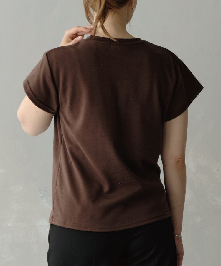 【MIA/ミア】ペイズリー柄スカーフ付きTシャツ