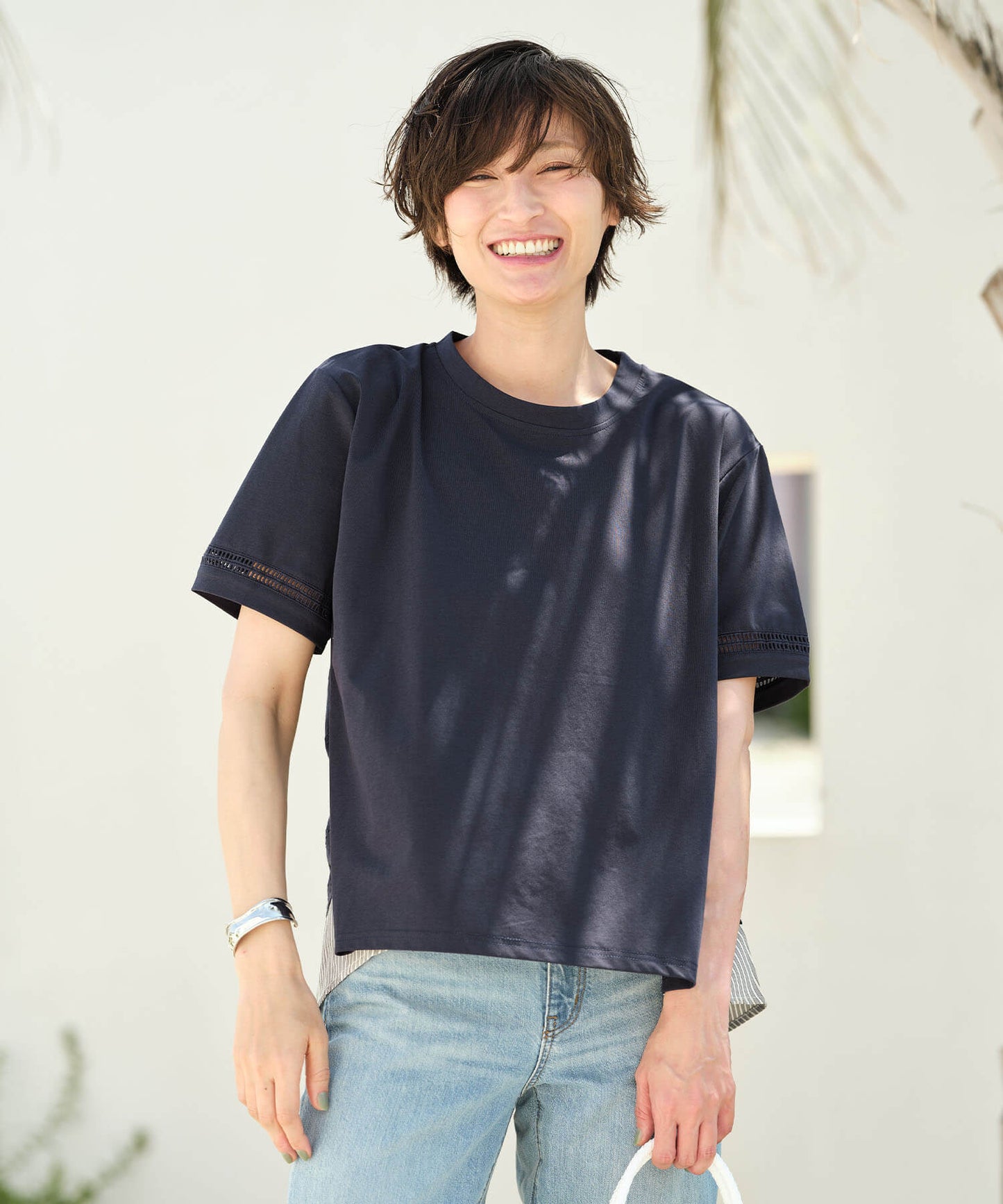 【SALE20%OFF】バックレースゆるTシャツ